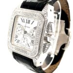 Cartier Santos 100 Xl Ref. 2740 W20090X8 Chronograph Stahl Diamond Iced Out Full Set - Bild 5 Vorschau