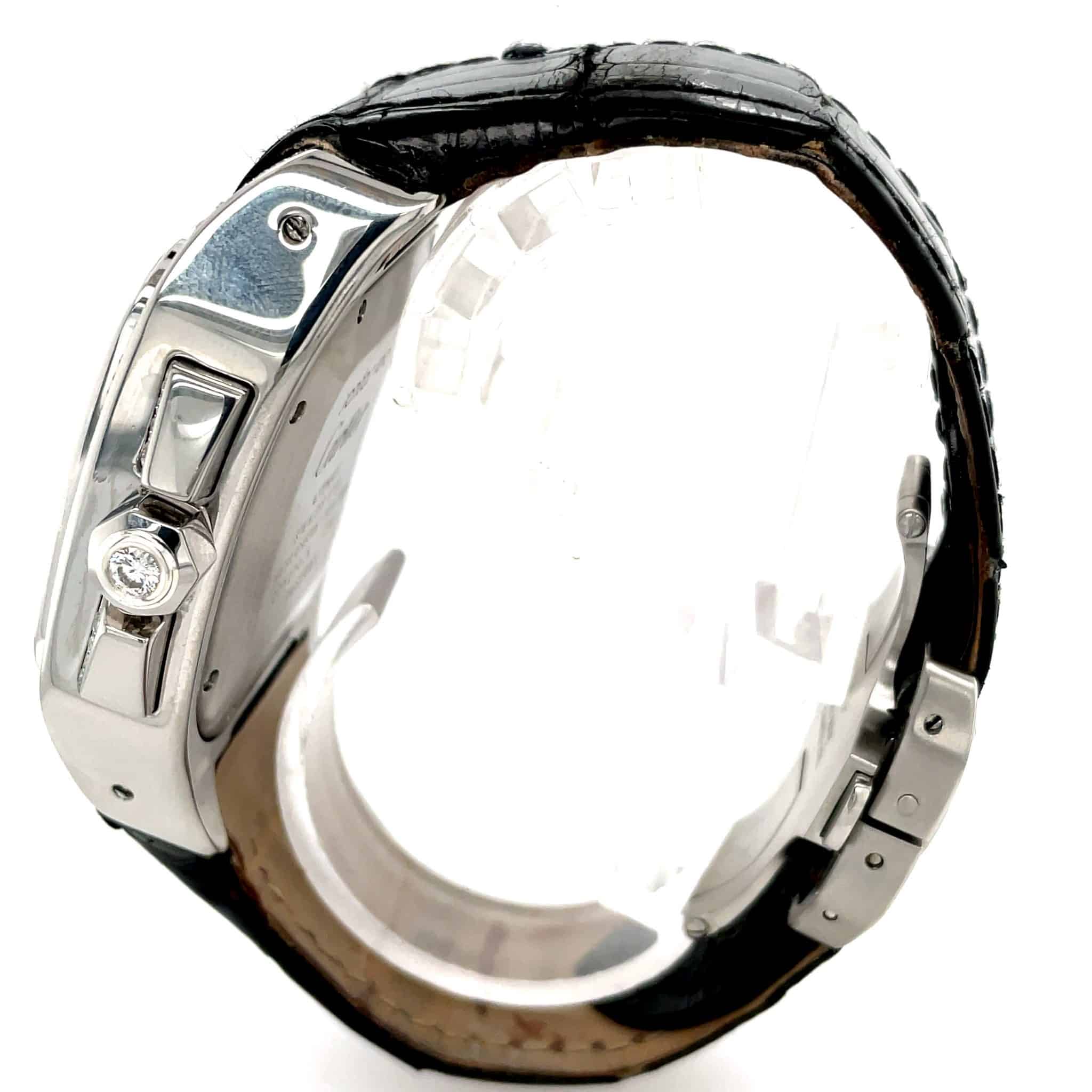 Cartier Santos 100 Xl Ref. 2740 W20090X8 Chronograph Stahl Diamond Iced Out Full Set - Bild 8