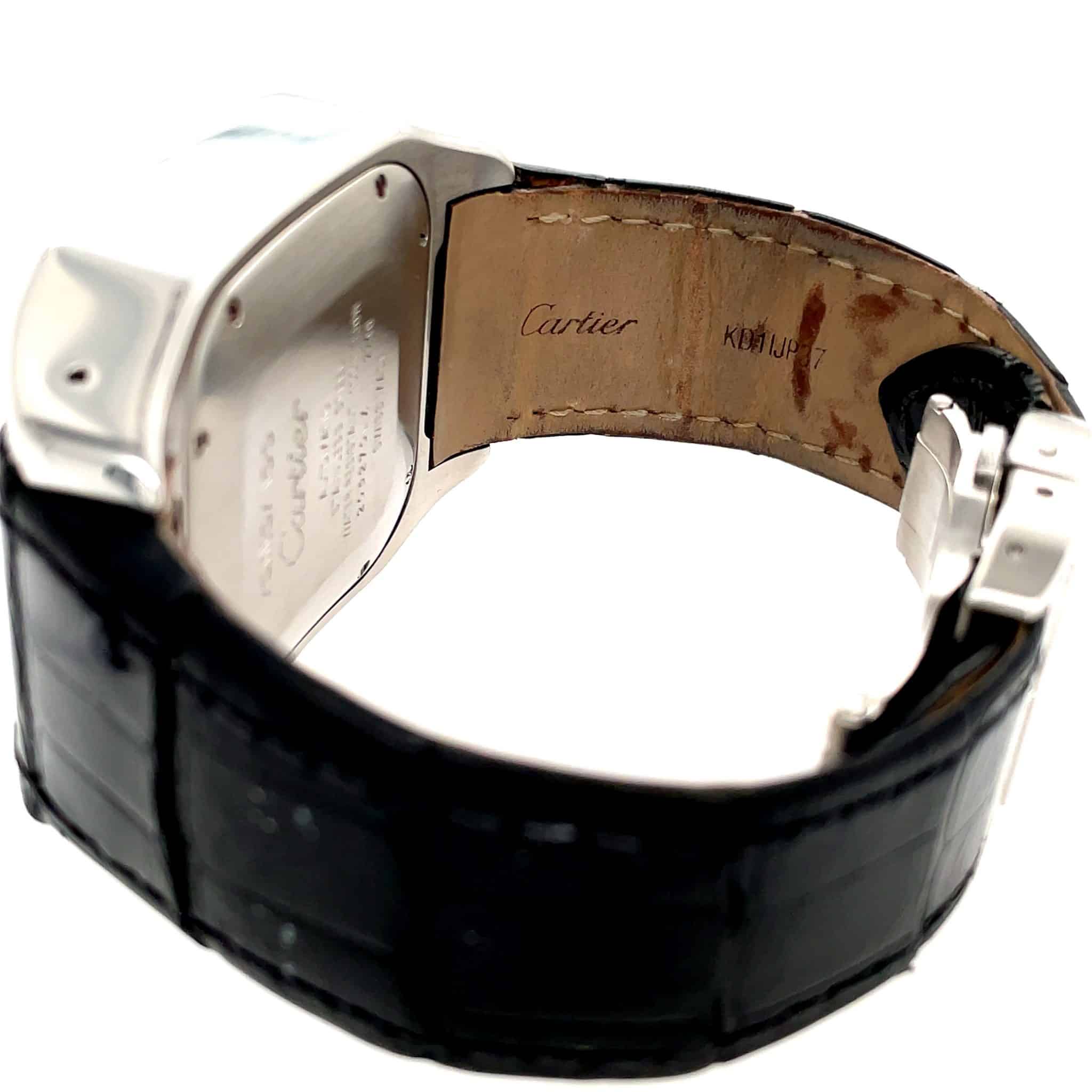 Cartier Santos 100 Xl Ref. 2740 W20090X8 Chronograph Stahl Diamond Iced Out Full Set - Bild 13