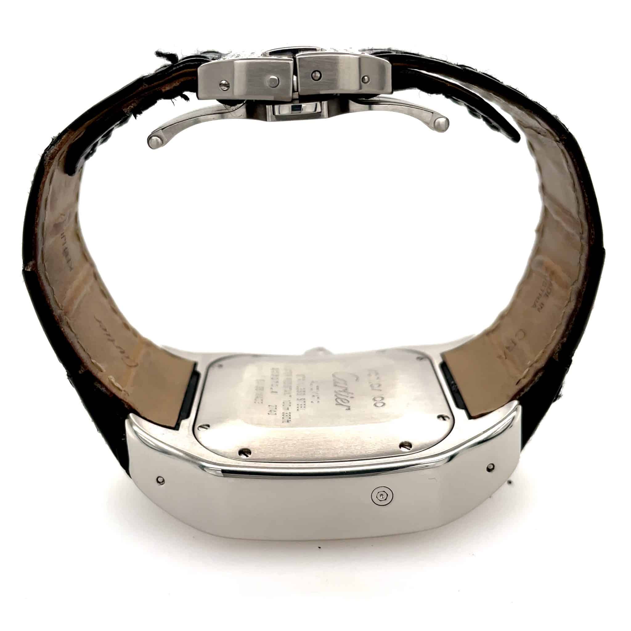 Cartier Santos 100 Xl Ref. 2740 W20090X8 Chronograph Stahl Diamond Iced Out Full Set - Bild 15
