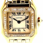 Cartier „Panthere“ 22mm Gold 18K Ref. 128000M Factory Setting Diamonds - Bild 7 Vorschau