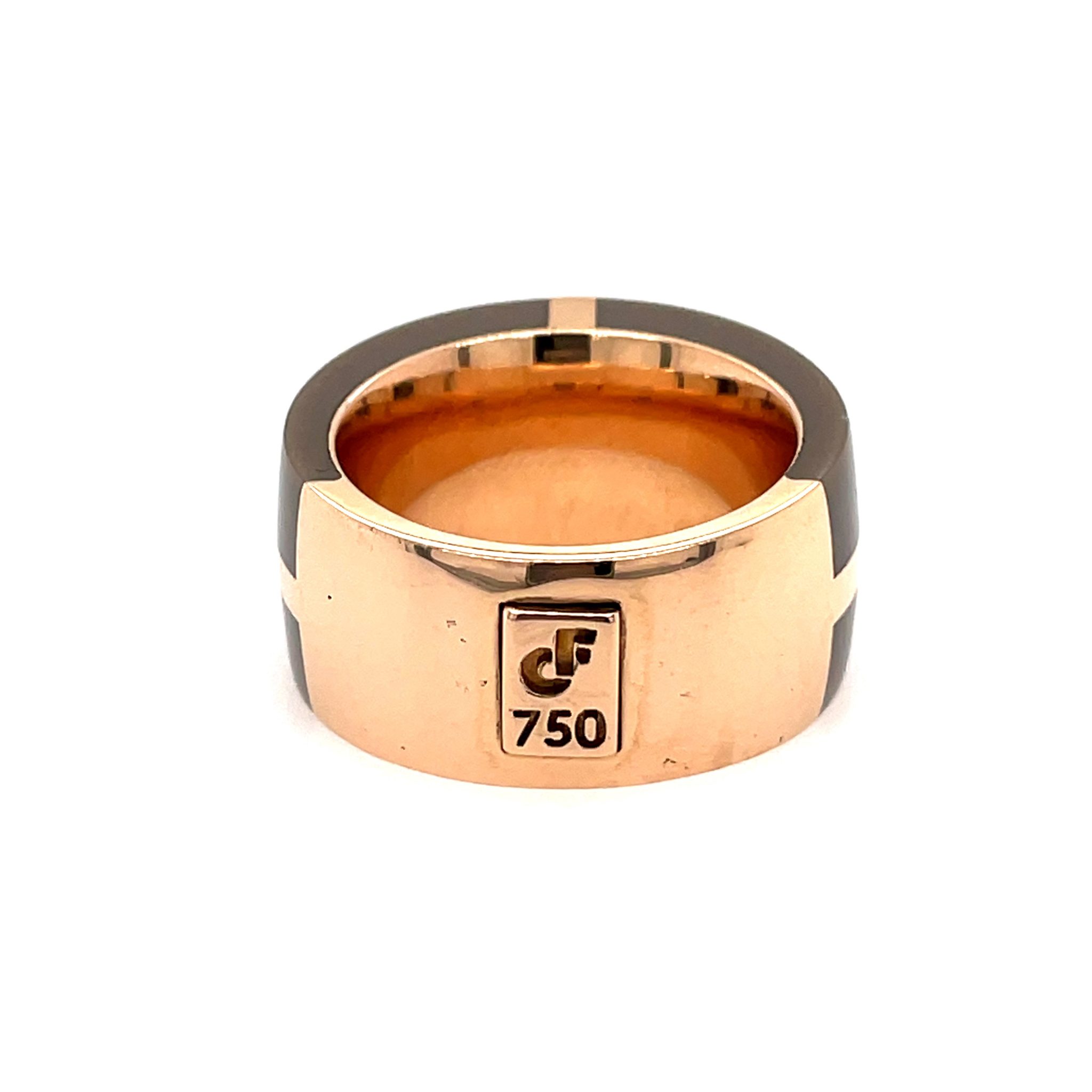 Carsten Fischer Ring Gr.57 ca. 1,0 ct braunem Diamant Gelbgold 750/ 18K - Bild 2