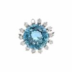 Aquamarin Ring ca. 6,5 ct Gr. 51 ca. 0,70 ct Diamanten Weißgold 585/ 14K Vorschau