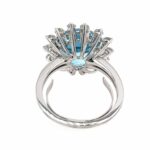 Aquamarin Ring ca. 6,5 ct Gr. 51 ca. 0,70 ct Diamanten Weißgold 585/ 14K - Bild 5 Vorschau