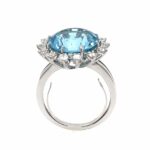 Aquamarin Ring ca. 6,5 ct Gr. 51 ca. 0,70 ct Diamanten Weißgold 585/ 14K - Bild 4 Vorschau