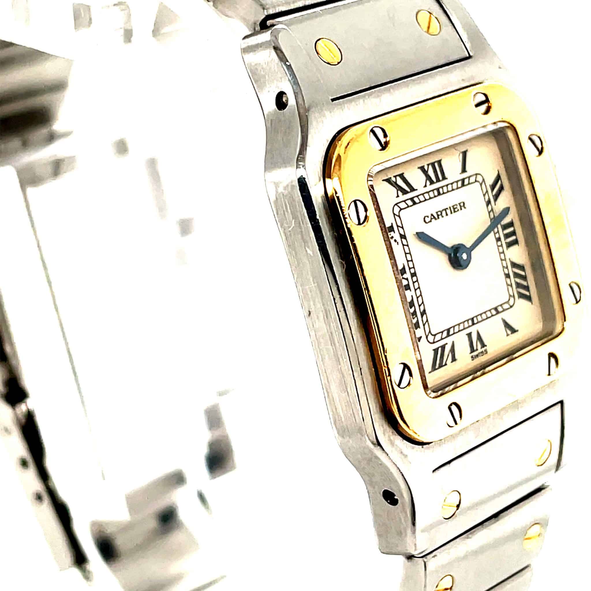 Cartier Santos Galbée Stahl/Gold 750 Quarz Ref. 1567 Full Set 1995 VINTAGE - Bild 4