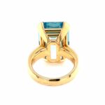 Hornemann Aquamarin ca. 34 ct. Ring Gr. 58 Gelbgold 750/ 18K - Bild 4 Vorschau