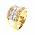 Ring Gr. 54 ca. 1,10 ct Diamanten Bicolor 750/ 18K - Bild 2 Vorschau