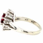 Rubin Ring ca. 0,50 ct Brillanten Entourage Ring Weißgold 750/ 18K - Bild 2 Vorschau