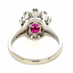 Rubin Ring ca. 0,50 ct Brillanten Entourage Ring Weißgold 750/ 18K - Bild 4 Vorschau