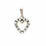 Anhänger „Herz“ ca. 0,50 ct Diamanten Gold Anhänger Weißgold 585/ 14K Vorschau