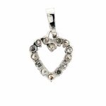 Anhänger „Herz“ ca. 0,50 ct Diamanten Gold Anhänger Weißgold 585/ 14K - Bild 2 Vorschau