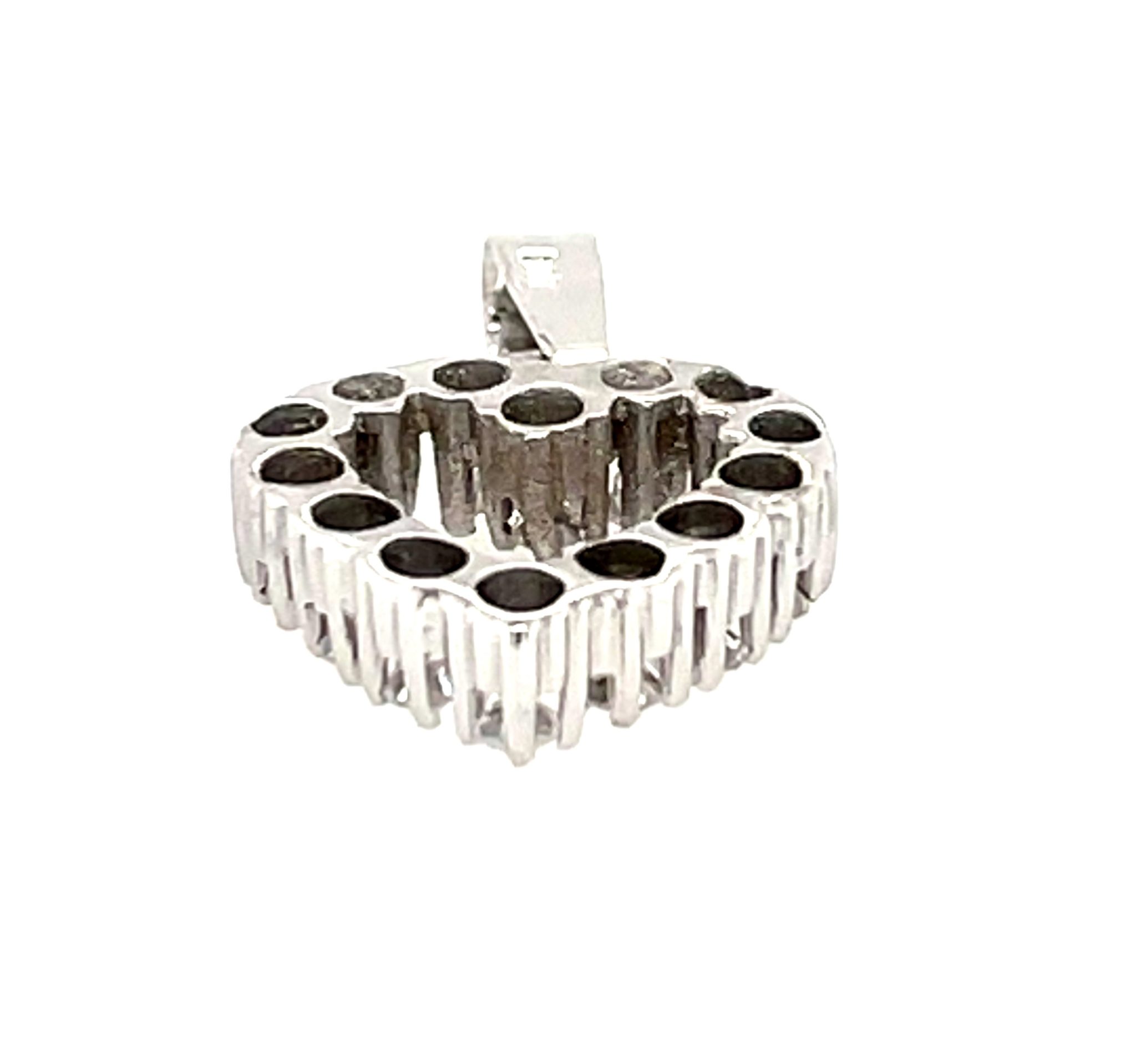 Anhänger „Herz“ ca. 0,50 ct Diamanten Gold Anhänger Weißgold 585/ 14K - Bild 3