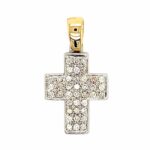 Anhänger „Kreuz“ Bicolor 750/ 18K ca. 0,4 ct Brillanten Vorschau