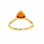 Mandaringranat im Trillantschliff Ring Gr. 51 Gelbgold 750/ 18K - Bild 3 Vorschau