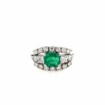 Smaragd Ring Gr.52 ca. 1,14 ct Diamanten Weißgold 585/ 14K Vorschau