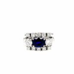 Saphir Ring Gr.52 ca. 0,95 ct Diamanten Weißgold 750/18K Vorschau