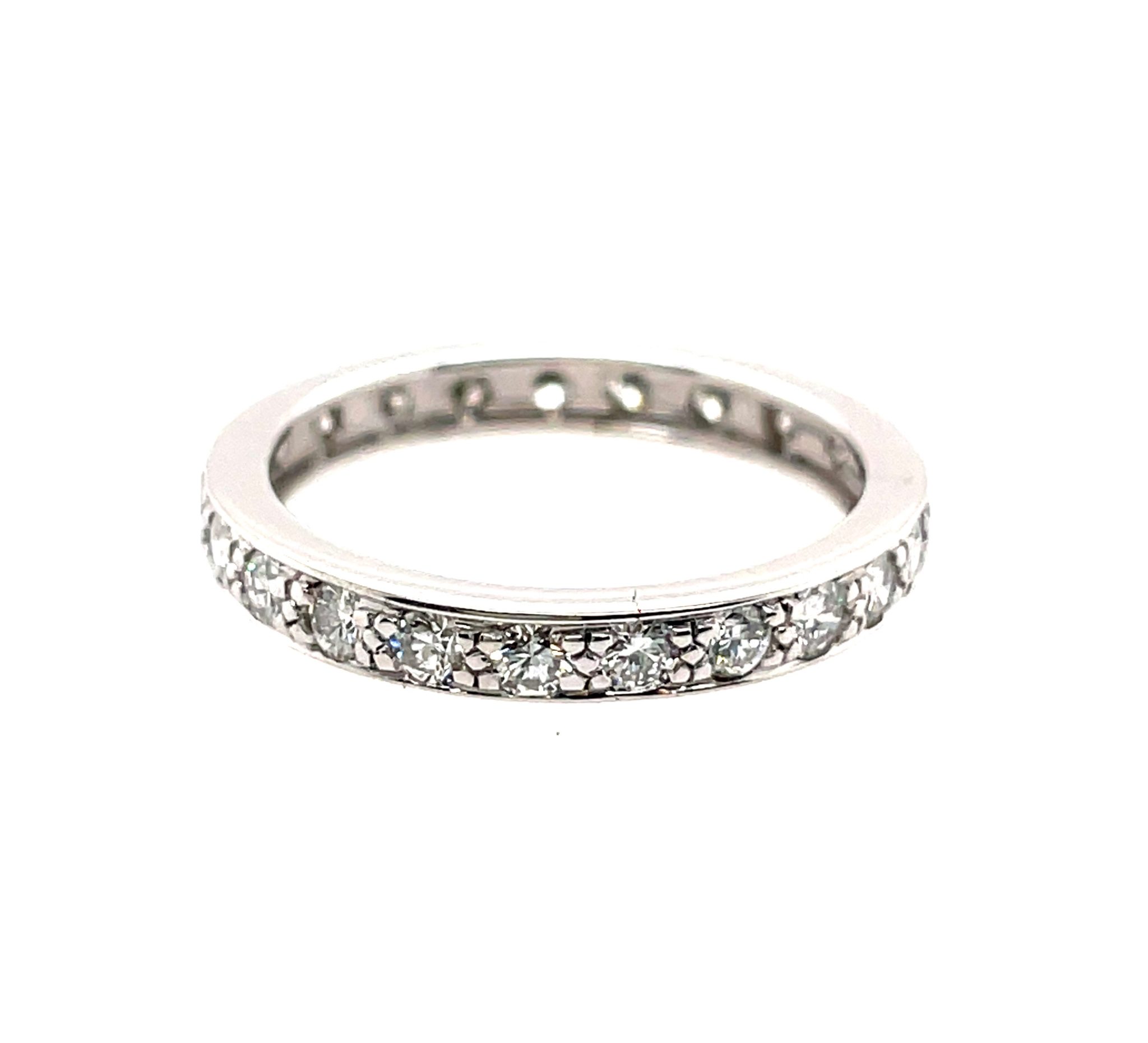 Memoire Ring Gr. 52,5 ca. 0,70 ct Diamanten Weißgold 750/ 18K
