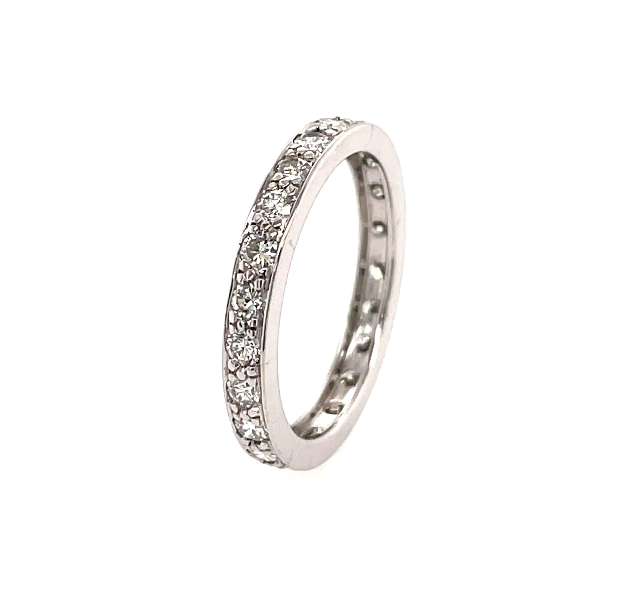 Memoire Ring Gr. 52,5 ca. 0,70 ct Diamanten Weißgold 750/ 18K - Bild 2