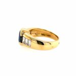 Saphir Ring Gr. 52 ca.0,25ct Diamanten Gelbgold 750/ 18K - Bild 3 Vorschau