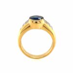 Saphir Ring Gr. 52 ca.0,25ct Diamanten Gelbgold 750/ 18K - Bild 5 Vorschau