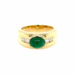 Smaragd Ring Gr.55 ca. 0,20 ct Diamanten Gelbgold 750/ 18K Vorschau