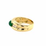 Smaragd Ring Gr.55 ca. 0,20 ct Diamanten Gelbgold 750/ 18K - Bild 3 Vorschau