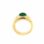 Smaragd Ring Gr.55 ca. 0,20 ct Diamanten Gelbgold 750/ 18K - Bild 4 Vorschau
