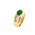 Smaragd Ring Gr.55 ca. 0,20 ct Diamanten Gelbgold 750/ 18K - Bild 2 Vorschau