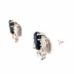 Saphir Ohrstecker ca. 1,90 ct Diamanten Weißgold 750/ 18K - Bild 3 Vorschau