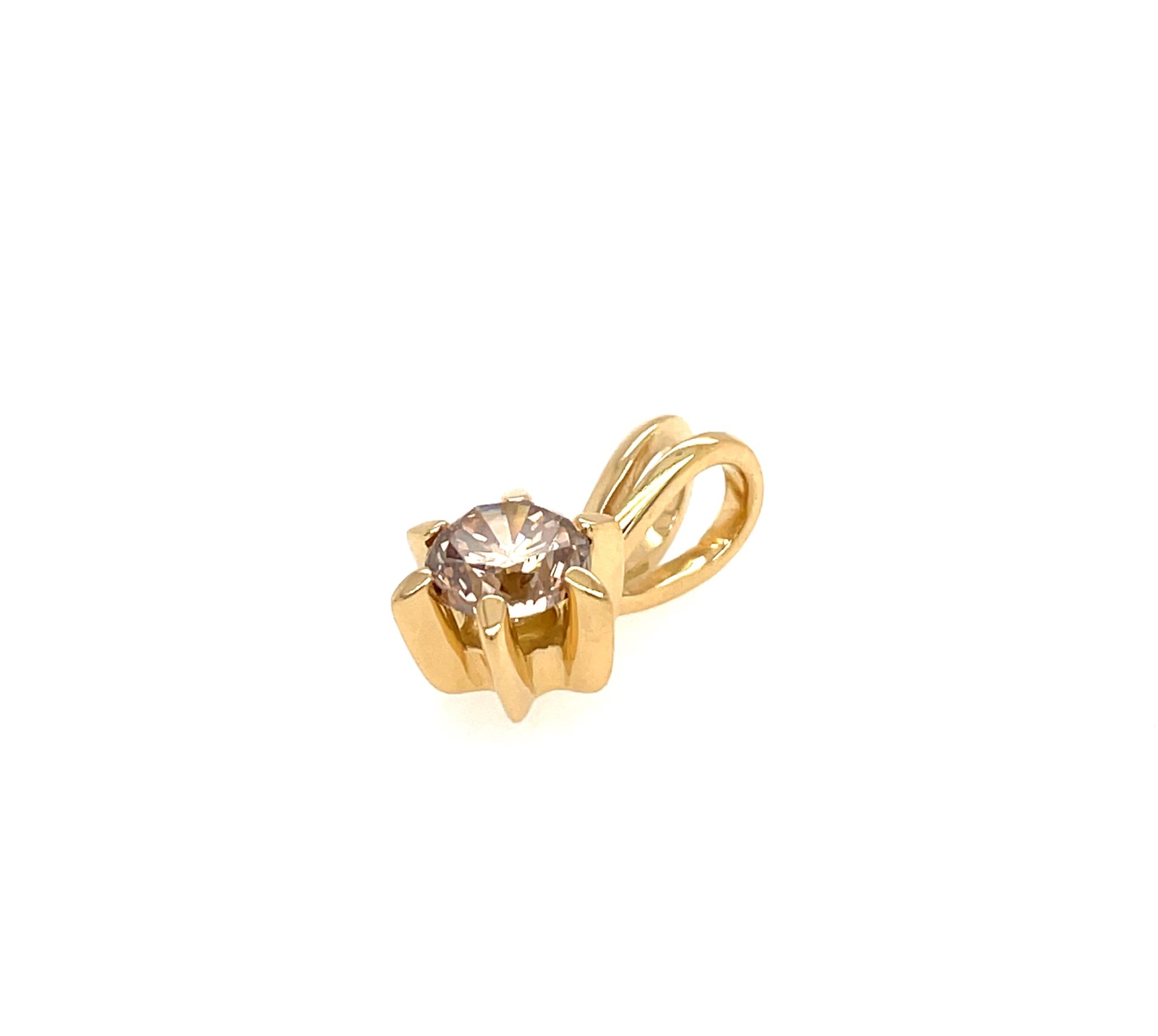 Solitäranhänger ca. 1,0 ct Diamant Gelbgold 750/ 18K - Bild 2
