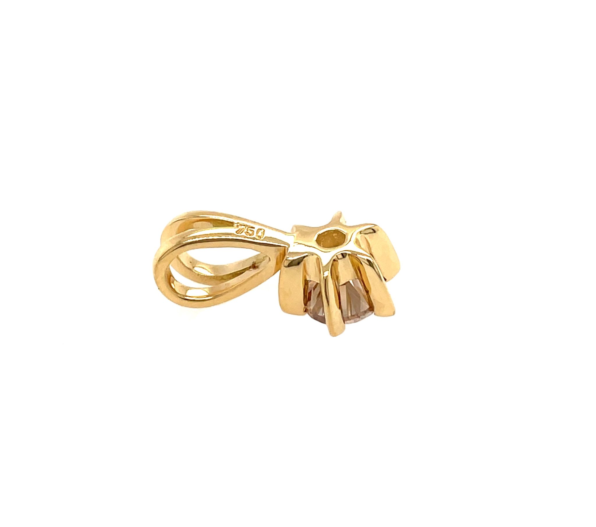Solitäranhänger ca. 1,0 ct Diamant Gelbgold 750/ 18K - Bild 4