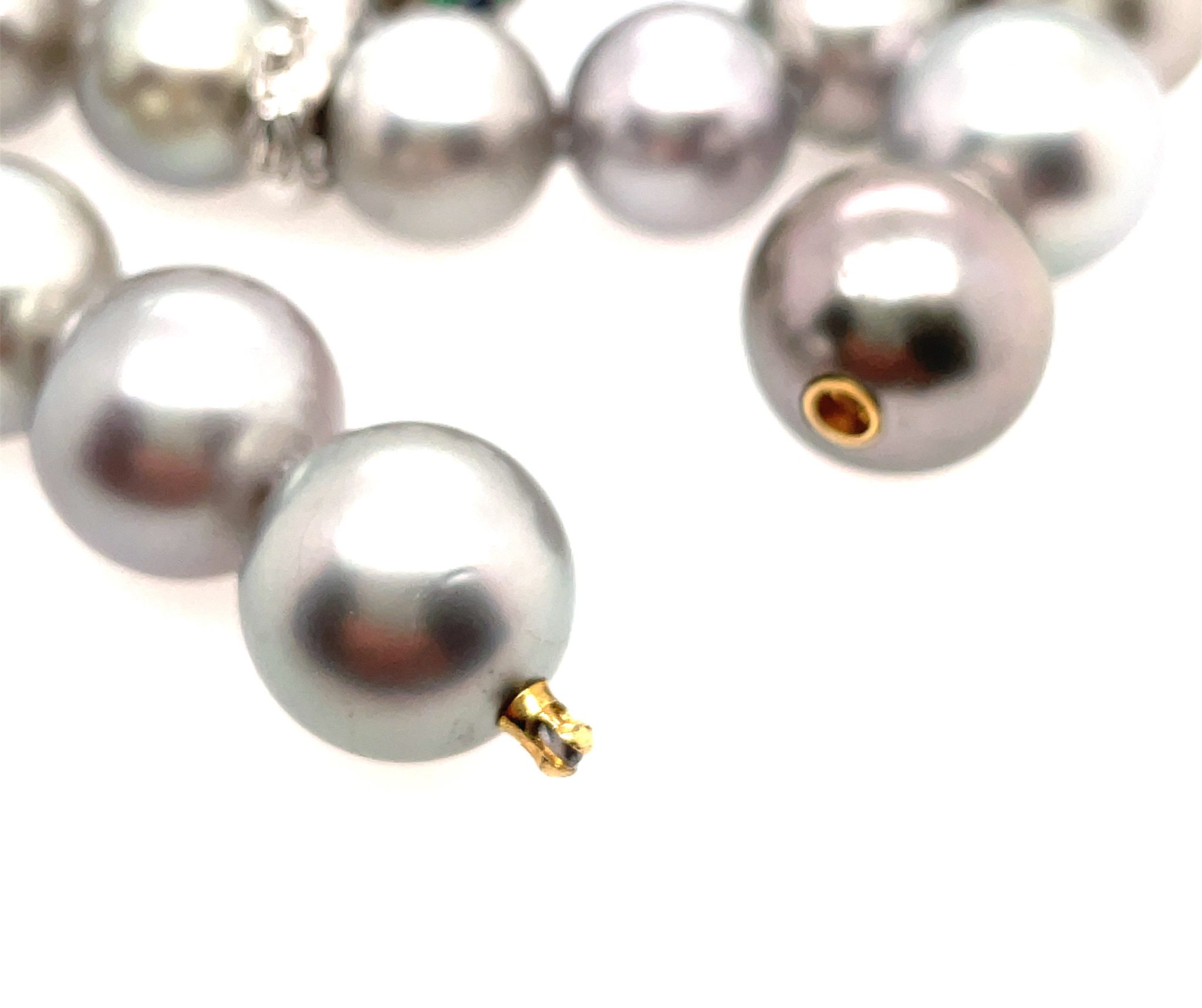 Wempe Tahiti Zuchtperlenkette Weißgold 750/ 18K Edelsteine und Diamanten - Bild 7
