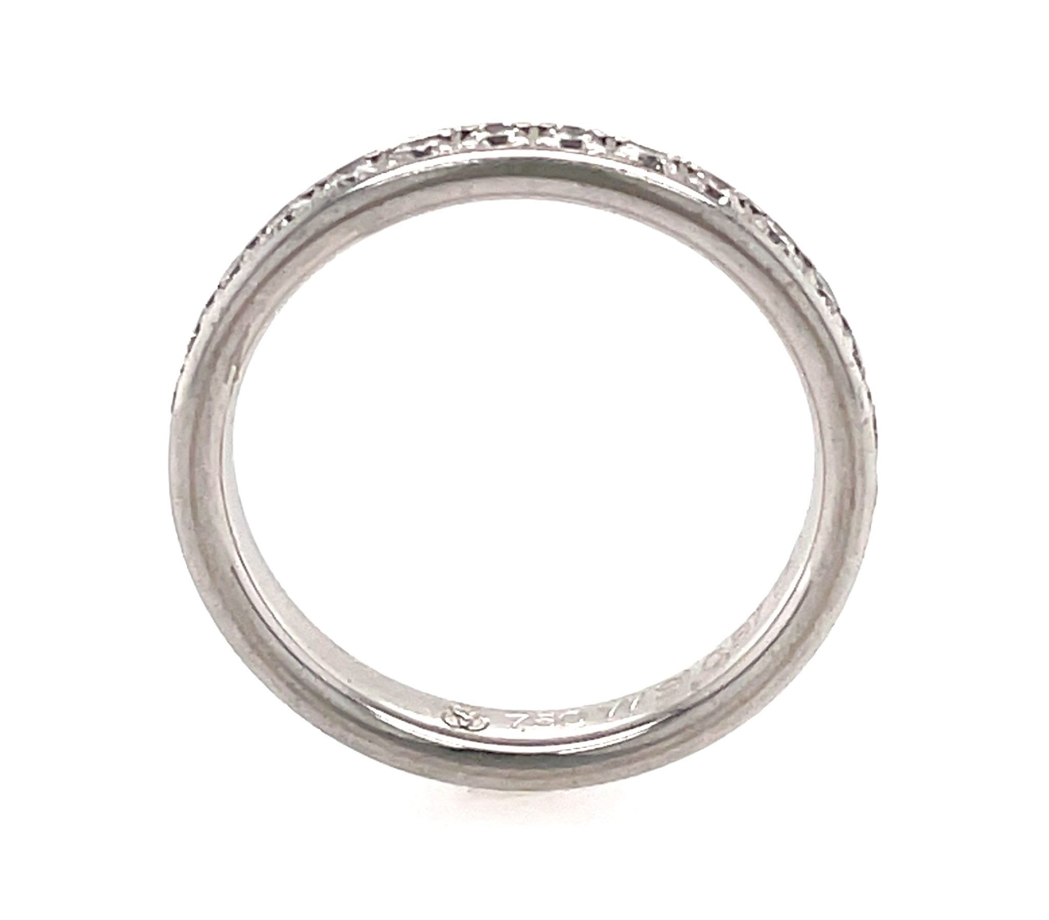 Memoire Ring Gr.51,5 Weißgold 750/ 18K ca. 0,87 ct Brillanten Memoire Ring - Bild 3