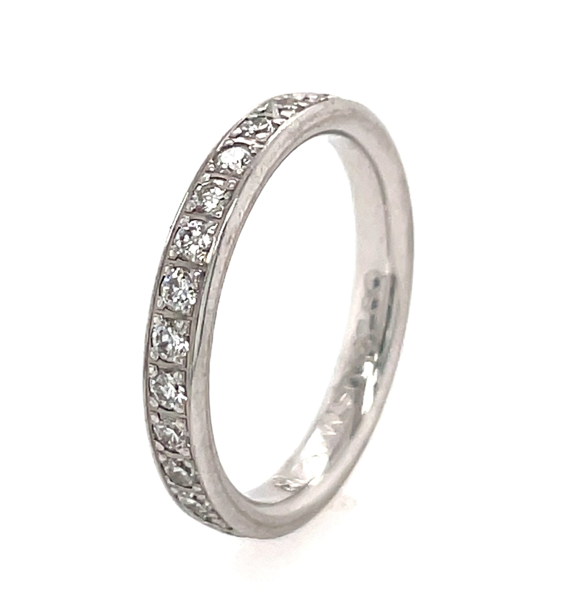 Memoire Ring Gr.51,5 Weißgold 750/ 18K ca. 0,87 ct Brillanten Memoire Ring - Bild 2