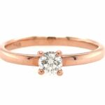 Solitärring ca. 0,22 ct Brillant Diamant Ring Roségold 750/ 18K Vorschau