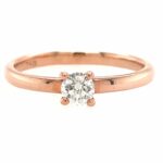 Solitärring ca. 0,22 ct Brillant Diamant Ring Roségold 750/ 18K - Bild 5 Vorschau
