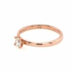 Solitärring ca. 0,22 ct Brillant Diamant Ring Roségold 750/ 18K - Bild 3 Vorschau