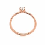 Solitärring ca. 0,22 ct Brillant Diamant Ring Roségold 750/ 18K - Bild 4 Vorschau