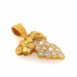 Anhänger „Weintrauben“ ca. 1,04 ct Brillanten Gelbgold 916/ 22K - Bild 6 Vorschau