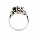 Toi et Moi Saphir Ring Gr.58 ca.1,0ct Diamanten Weißgold 750/ 18K - Bild 5 Vorschau