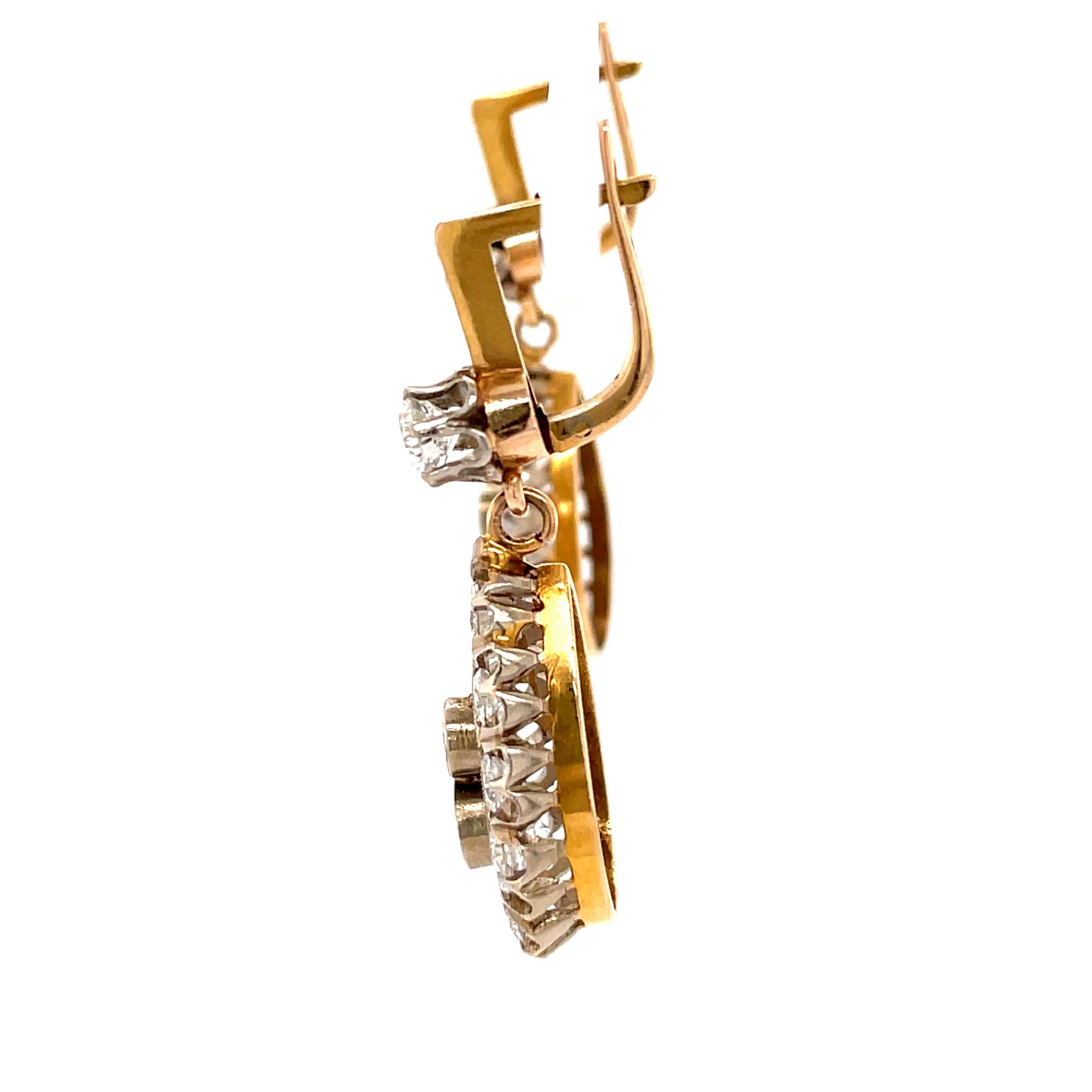 Ohrringe „Tropfen“ ca. 6,0 ct Diamanten Gold Ohrringe Roségold 583 - Bild 5