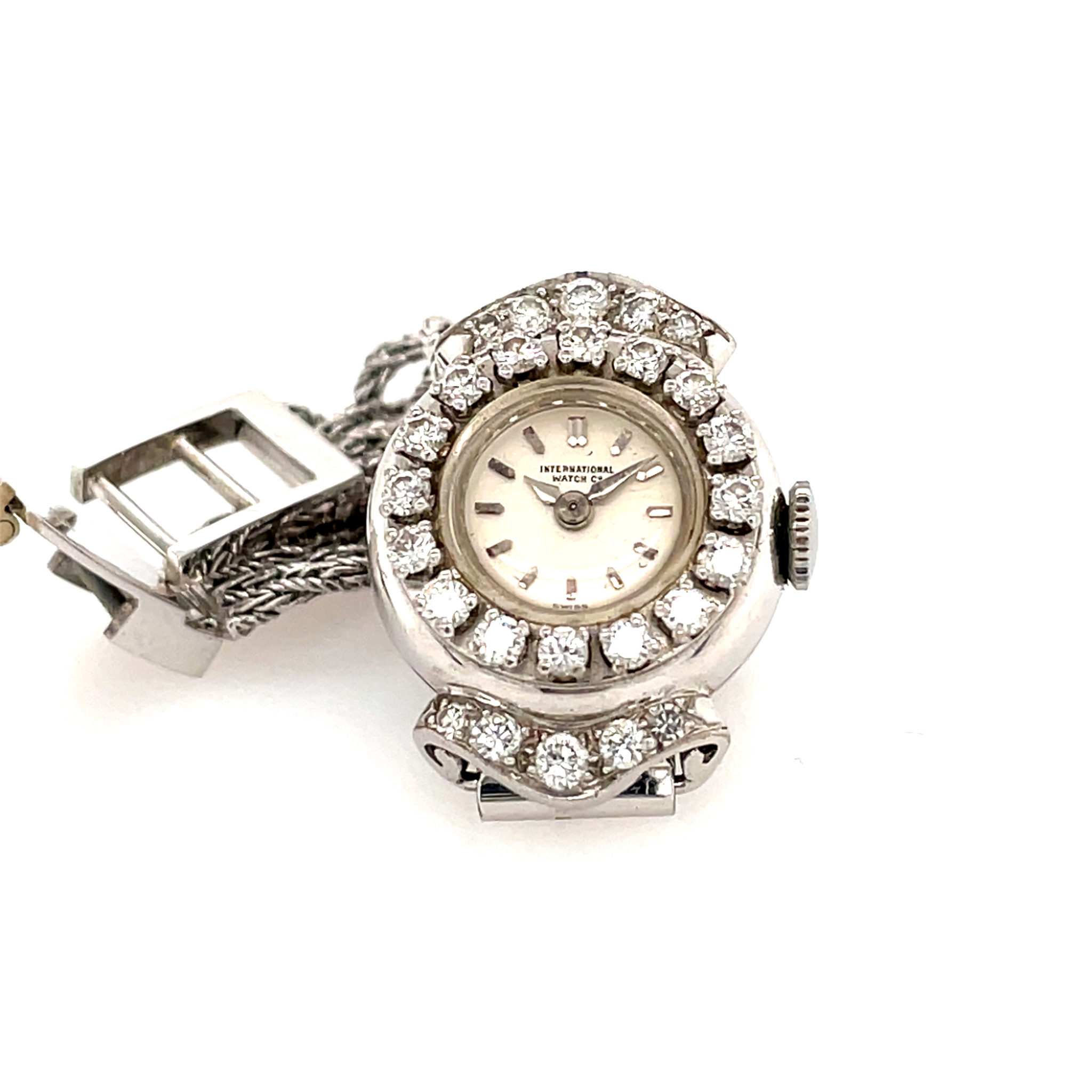IWC Lady Weißgold 750 1960s Diamond Watch Vintage - Bild 3