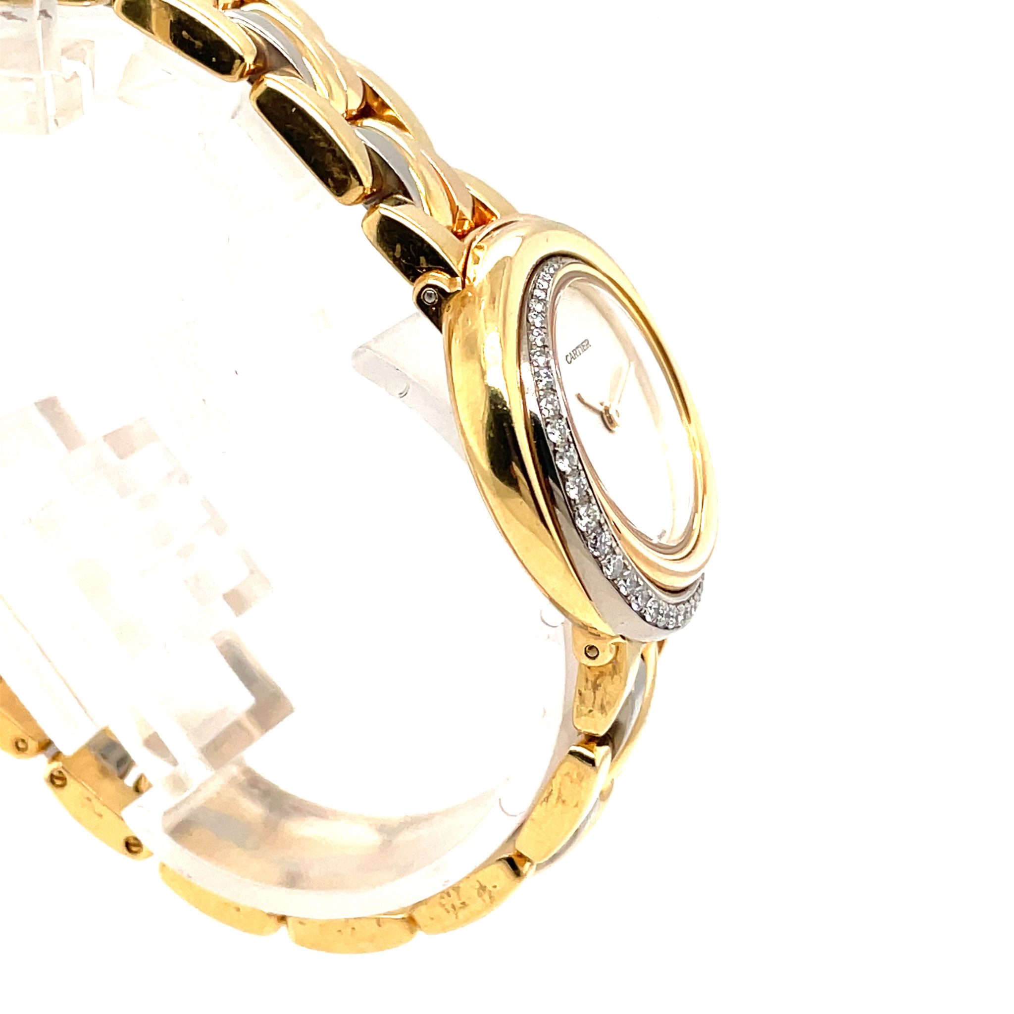 Cartier Montres Trinity Ref. 2357 750 Tricolor Watch ca. 1990, Factory Diamond - Bild 7