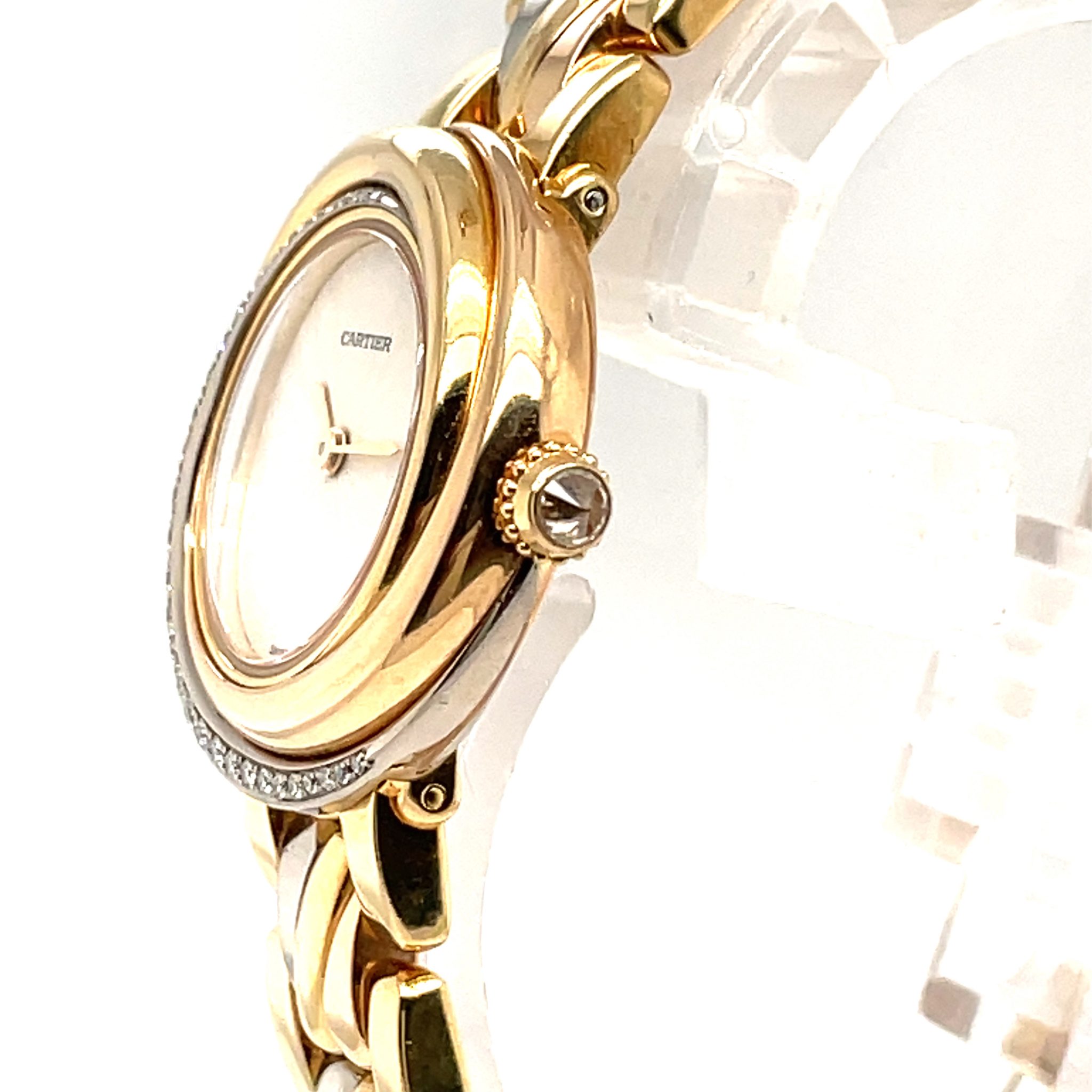 Cartier Montres Trinity Ref. 2357 750 Tricolor Watch ca. 1990, Factory Diamond - Bild 9