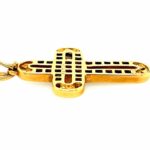 Smaragd „Kreuz“ Kette ca. 0,20 ct Brillanten Gold Kette Gelbgold 750/ 18K - Bild 5 Vorschau