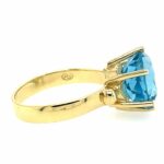 Solitärring Blautopaz Edelstein Ring Gelbgold 585/ 14K - Bild 2 Vorschau