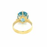 Solitärring Blautopaz Edelstein Ring Gelbgold 585/ 14K - Bild 4 Vorschau