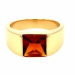 Cartier „Tank“ Citrin Ring Gr. 54 Gelbgold 750/ 18K - Bild 2 Vorschau