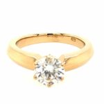 Solitärring Gr.50 ca. 1,0 ct Brillant Gelbgold 585/ 14K - Bild 2 Vorschau